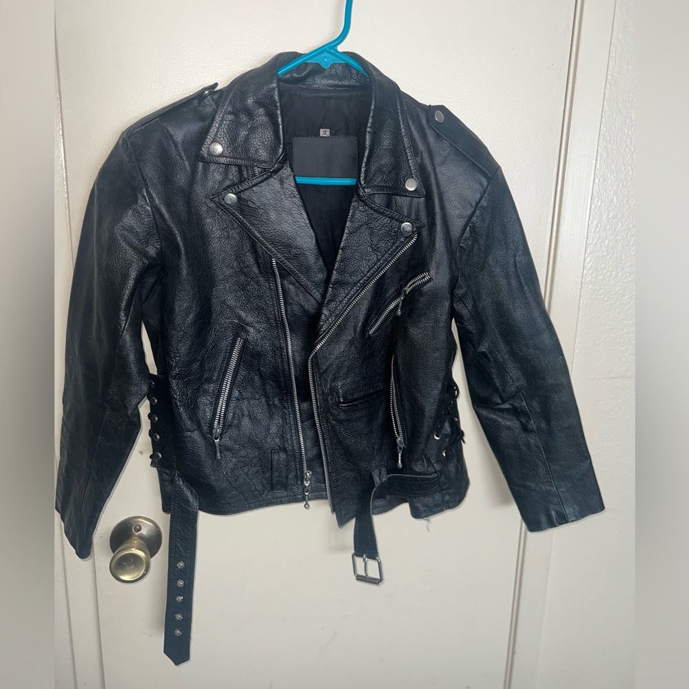 BLACK LEATHER HARLEY DAVIDSON RIDING JACKET